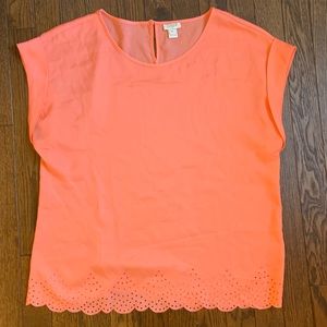 J.Crew peach blouse